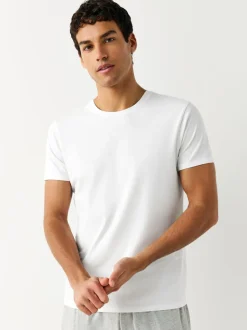 Ondergoed|Ondergoed|Next Zwart/gemêleerd grijs/wit/marineblauwe - Slim Fit - Set van 5 100% katoenen T-shirts met laagjes