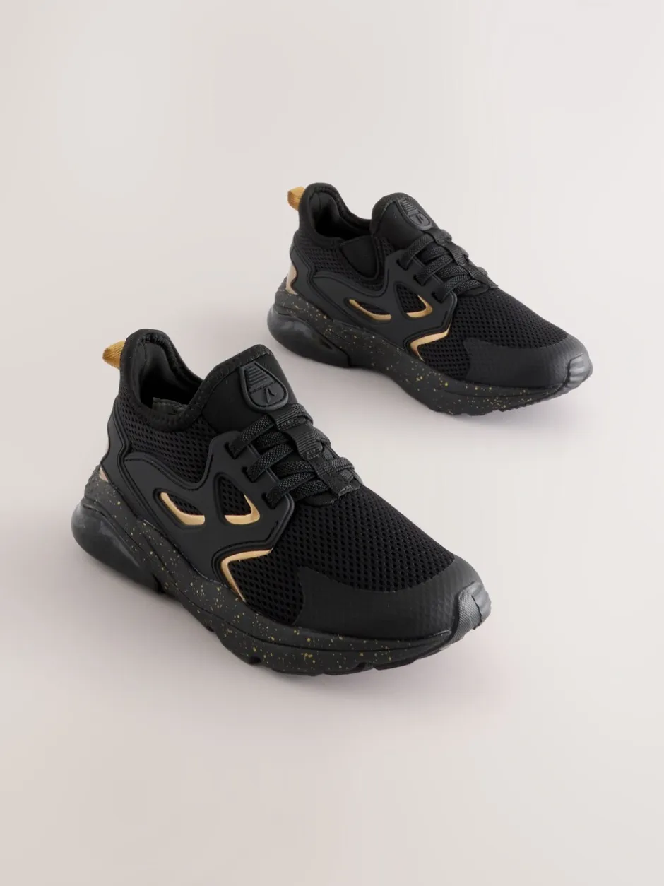 Sneakers|Sneakers*Next - Elastische sportschoenen Zwart/goud