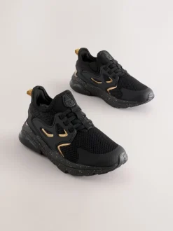 Sneakers|Sneakers|Next Zwart/goud - Elastische sportschoenen