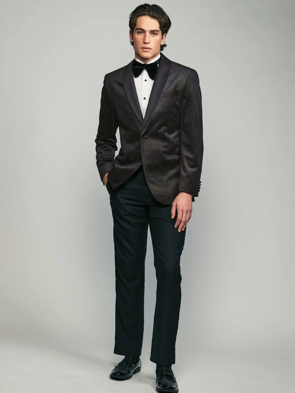 Smokings En Feestkleding*Next - Normale Pasvorm - Fluwelen blazer met patroon Zwart/goud