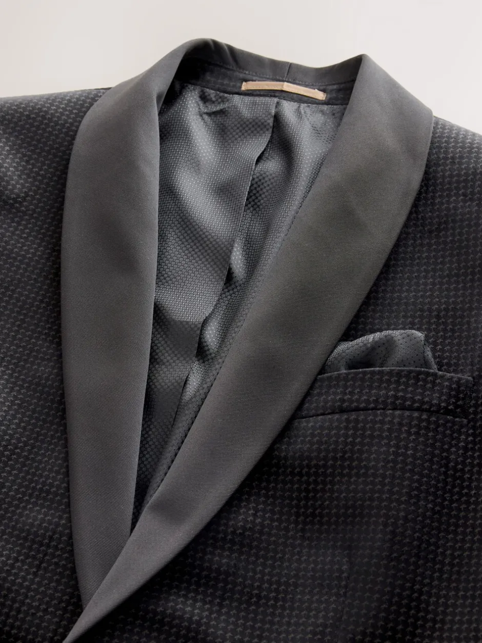 Smokings En Feestkleding*Next - Normale Pasvorm - Fluwelen blazer met patroon Zwart/goud