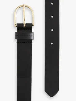Ceintuurs*Next Zwart/goud - Standaard leren riem
