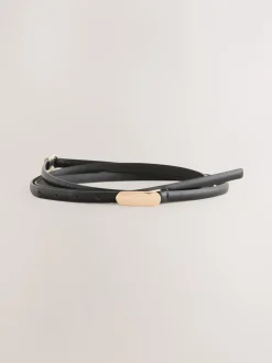 Ceintuurs|Next Zwart/goudkleurig - Dubbele PU-riem