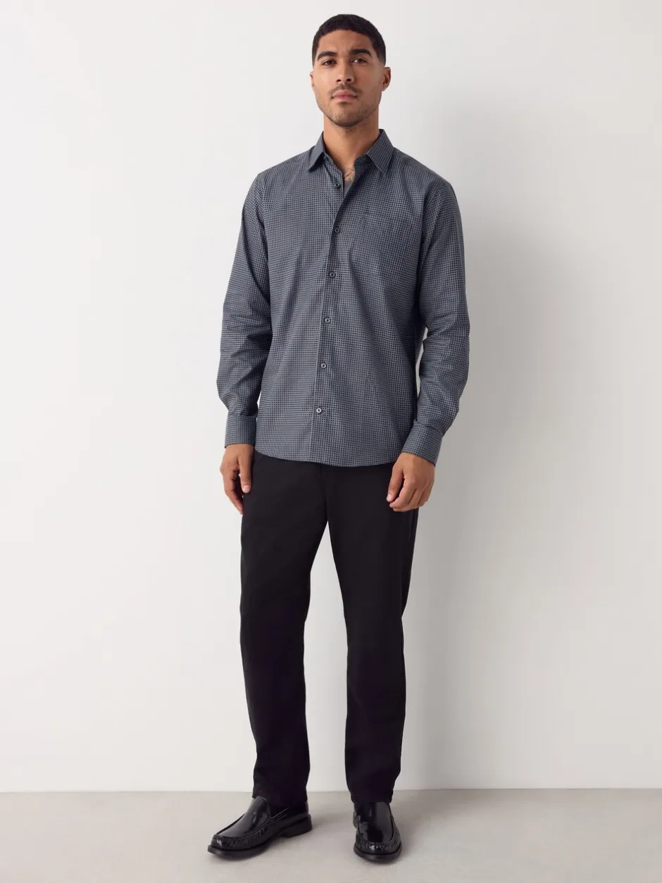 Shirts*Next - Overhemd met lange mouwen en print Zwart/goudkleurige schakel