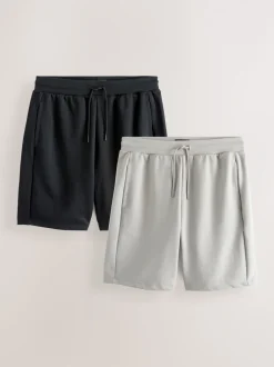 Shorts*Next - 2 jersey shorts met ritszakje Zwart/grijs