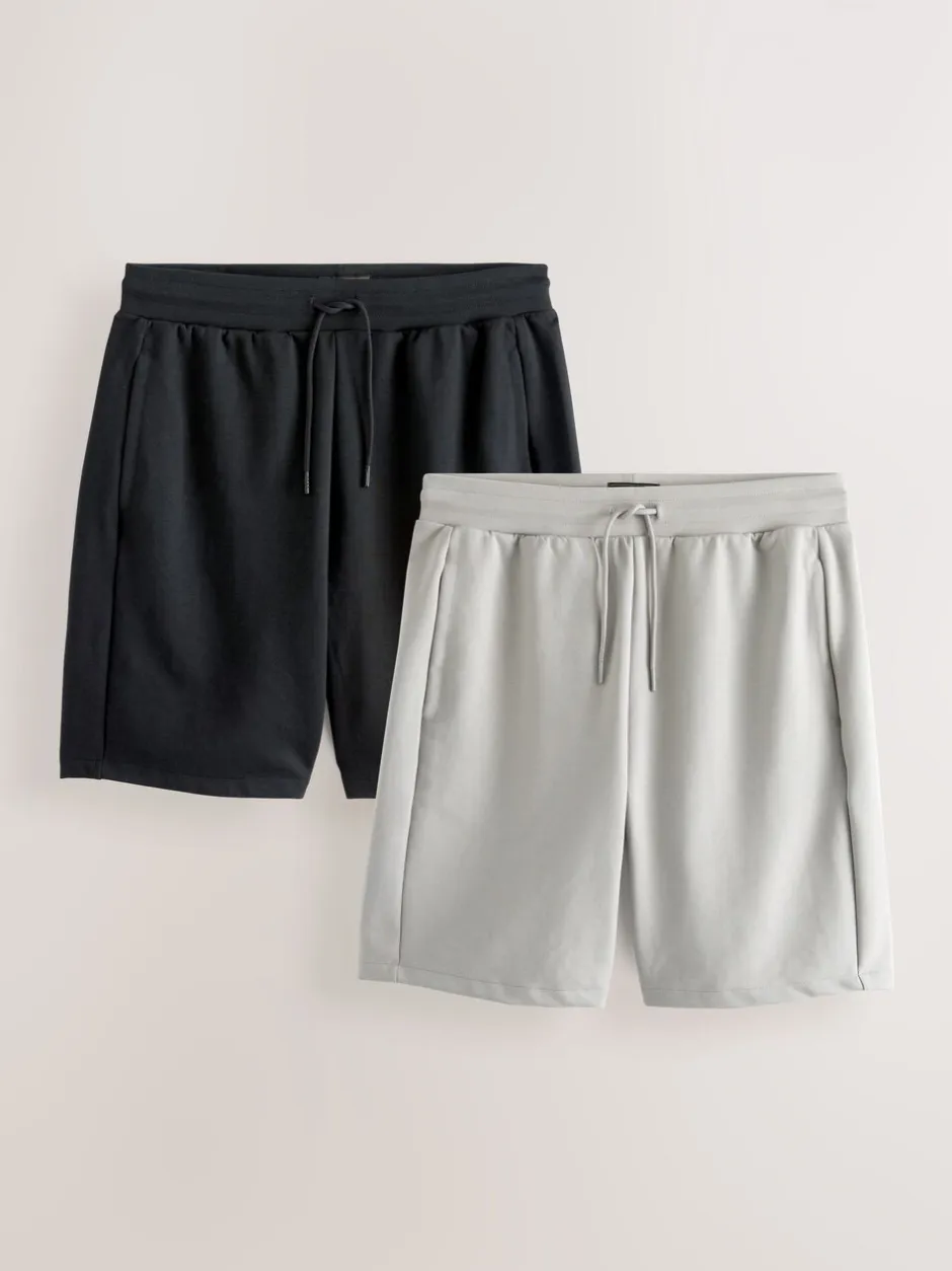 Shorts*Next - 2 jersey shorts met ritszakje Zwart/grijs