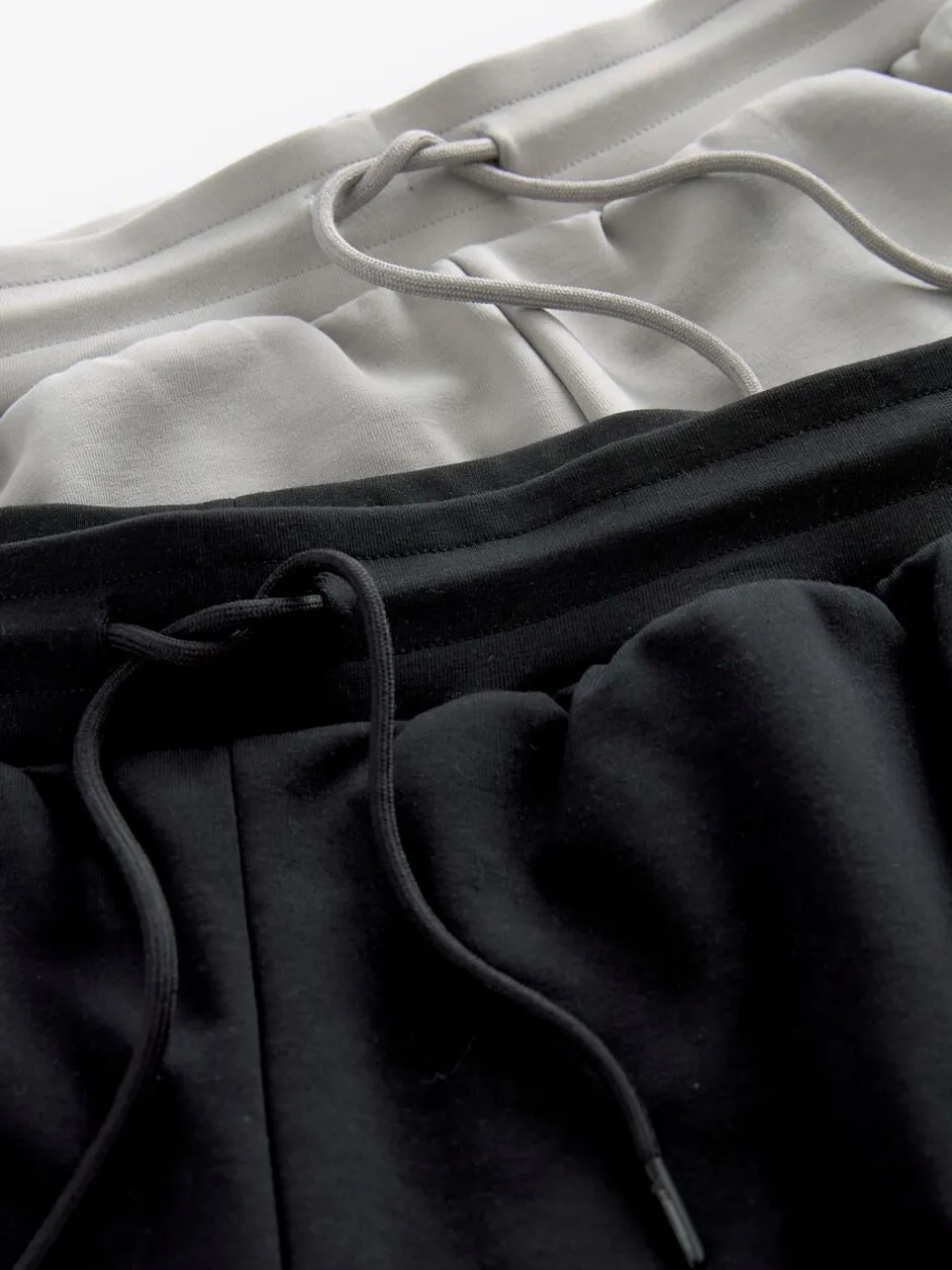 Shorts*Next - 2 jersey shorts met ritszakje Zwart/grijs