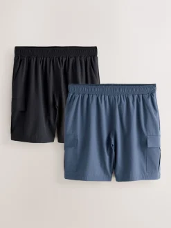 Shorts*Next Zwart/grijs - Active Cargo Gym Training Shorts 2 Pack
