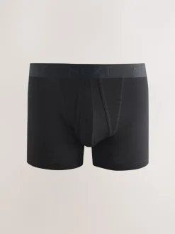 Ondergoed|Ondergoed|Next Zwart/grijs - Boxershorts van katoenrijk materiaal met A-voorkant
