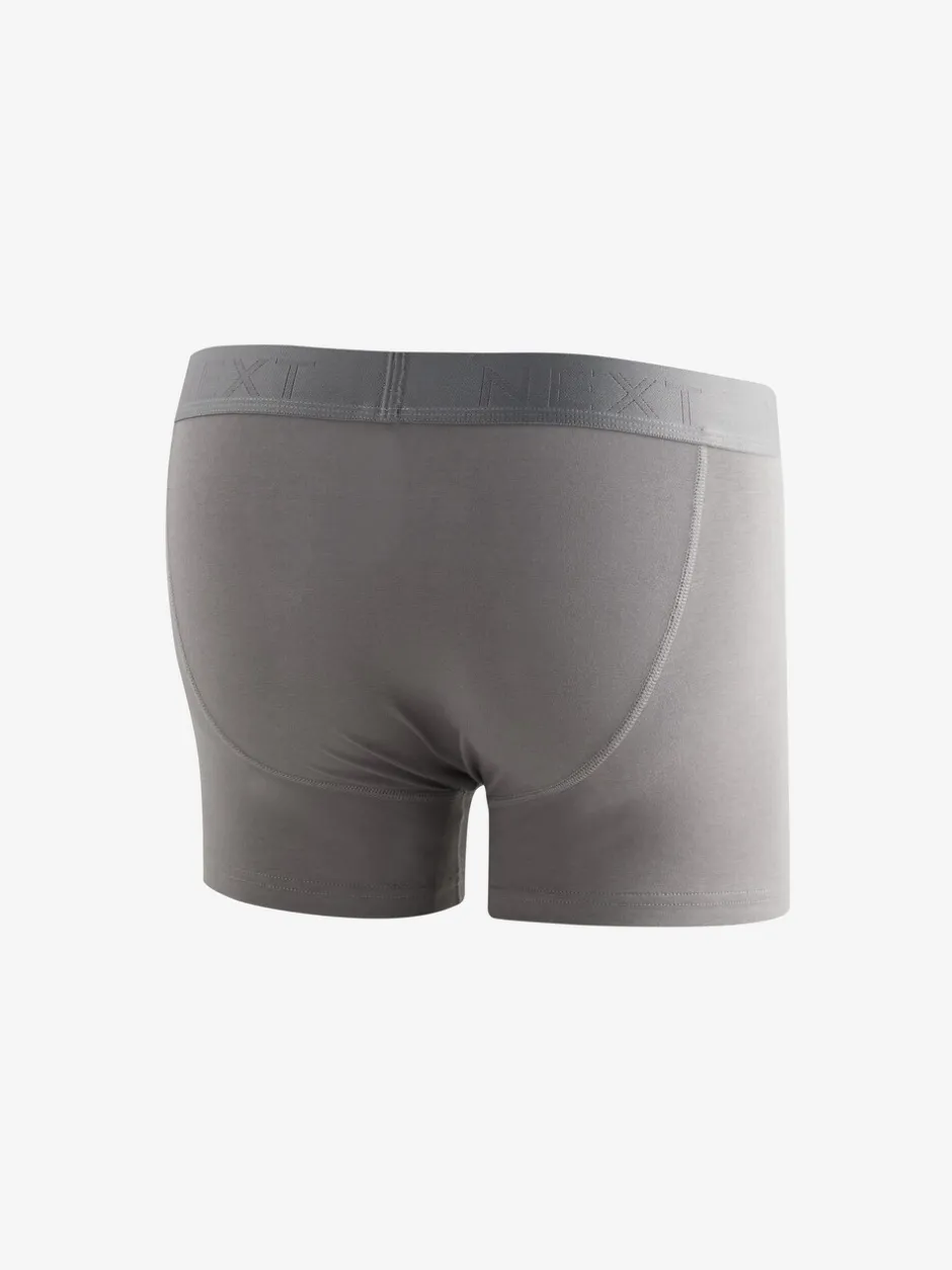 Ondergoed|Ondergoed|Next Zwart/grijs - Boxershorts van katoenrijk materiaal met A-voorkant