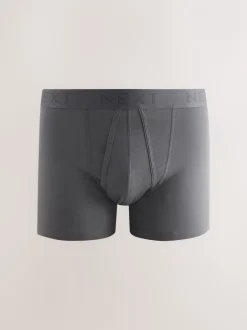 Ondergoed|Ondergoed|Next Zwart/grijs - Boxershorts van katoenrijk materiaal met A-voorkant