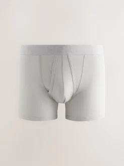 Ondergoed|Ondergoed|Next Zwart/grijs - Boxershorts van katoenrijk materiaal met A-voorkant