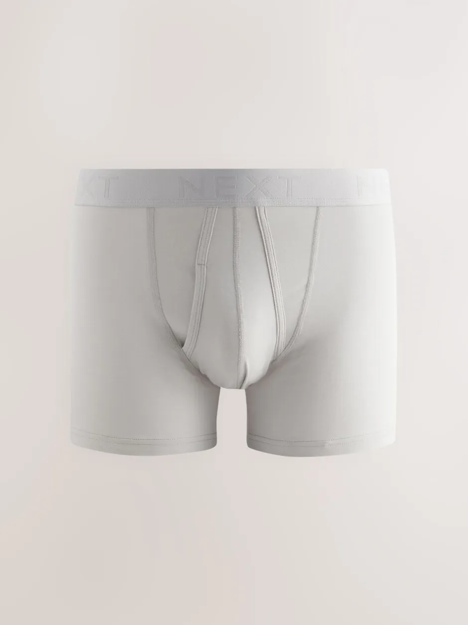 Ondergoed|Ondergoed|Next Zwart/grijs - Boxershorts van katoenrijk materiaal met A-voorkant