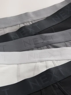 Ondergoed|Ondergoed|Next Zwart/grijs - Boxershorts van katoenrijk materiaal met A-voorkant