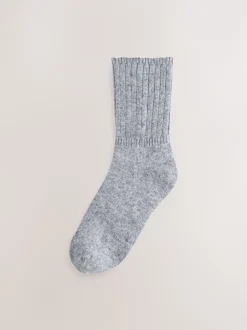 Sokken En Panty's*Next - Containing Merino Wool Ankle Socks 2 Pack Zwart/grijs
