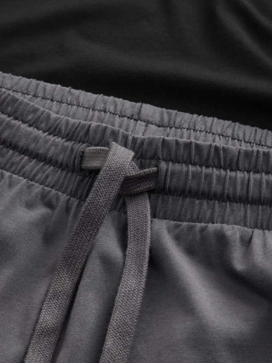 Pyjama's*Next Zwart/grijs - Long Sleeve Cuffed 100% Cotton Pyjamas