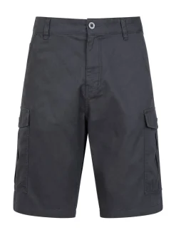 Shorts*Mountain Warehouse Zwart/grijs - Mens Lakeside 100% Cotton Cargo Shorts