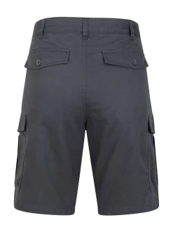 Shorts*Mountain Warehouse Zwart/grijs - Mens Lakeside 100% Cotton Cargo Shorts