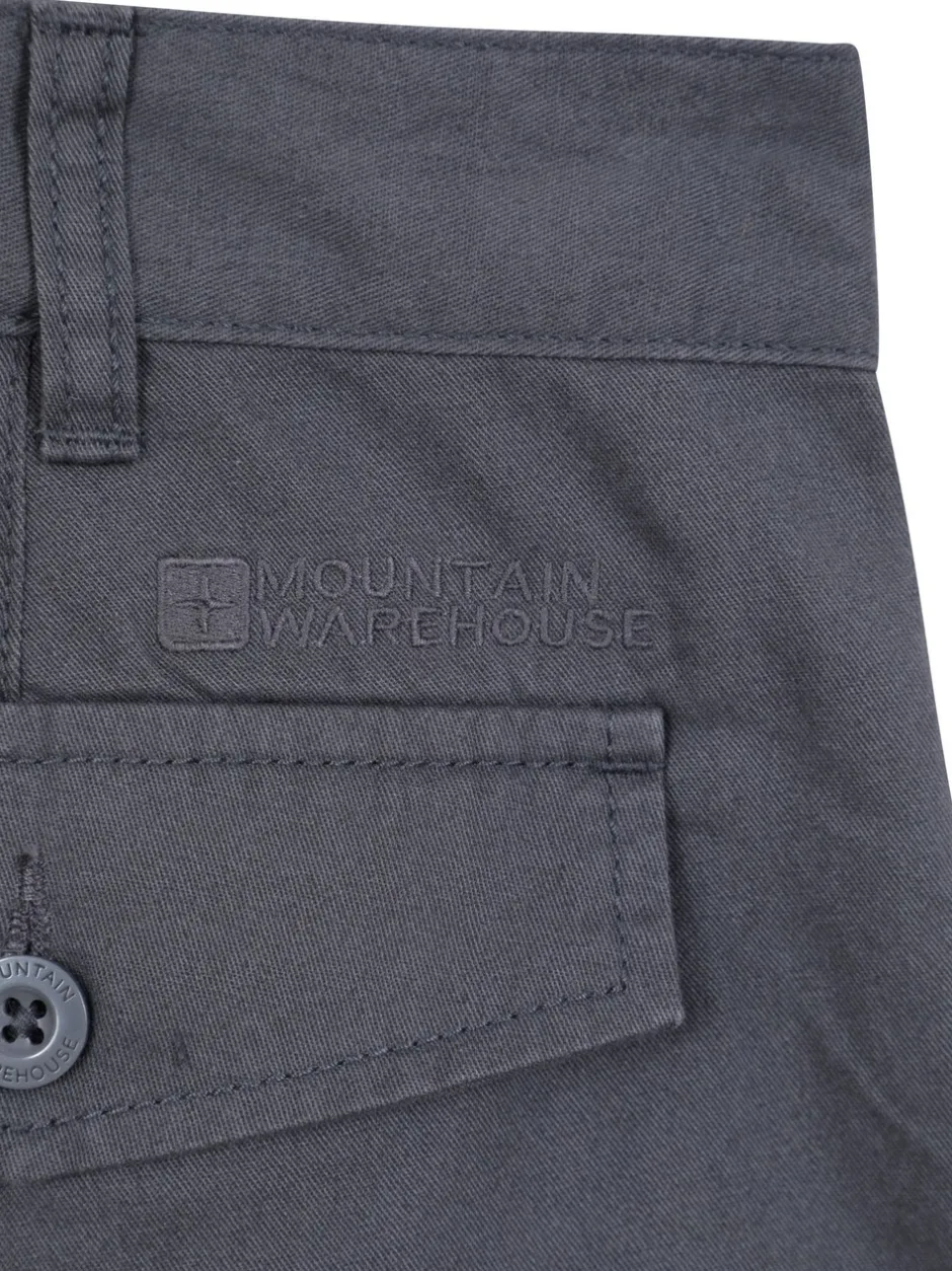 Shorts*Mountain Warehouse Zwart/grijs - Mens Lakeside 100% Cotton Cargo Shorts