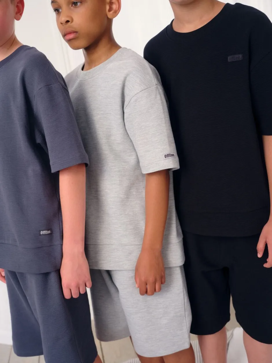 Pyjama's|Nachtkleding En Pyjama's*Next - Set van 3 pyjama's met short (3-16 jr) Zwart/grijs