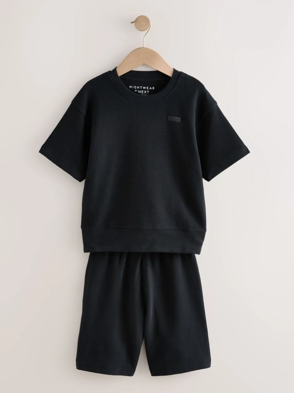 Pyjama's|Nachtkleding En Pyjama's*Next - Set van 3 pyjama's met short (3-16 jr) Zwart/grijs