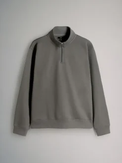 Sweaters En Hoody´S|Sweaters En Hoody´S|The Set - 2 Pack Zip Neck Sweatshirts Zwart/grijs