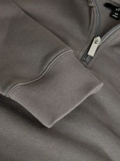 Sweaters En Hoody´S|Sweaters En Hoody´S|The Set - 2 Pack Zip Neck Sweatshirts Zwart/grijs