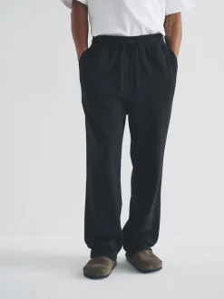 Loungewear|Joggingbroeken|The Set - 4 Pack Joggingbroeken met wijde pijpen Zwart/grijs