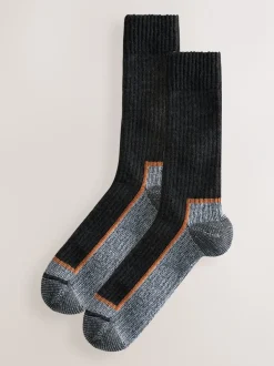 Sokken|Sokken|Next Zwart/grijs - Thermal Workwear Socks 2 Pack