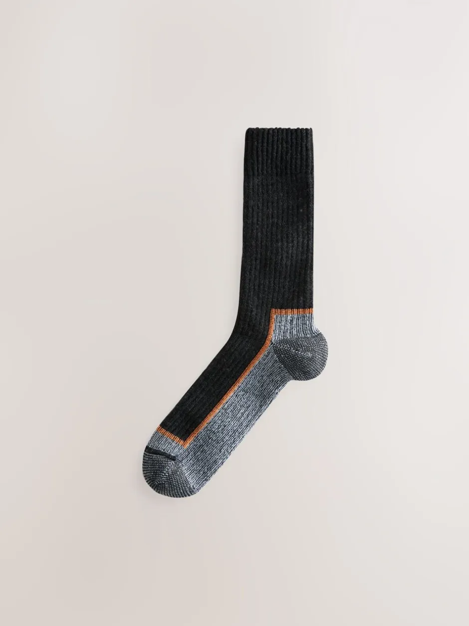 Sokken|Sokken|Next Zwart/grijs - Thermal Workwear Socks 2 Pack