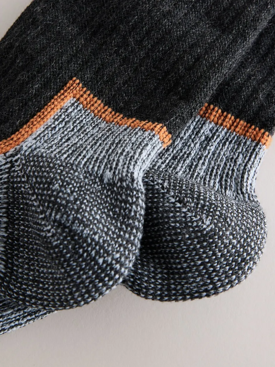 Sokken|Sokken|Next Zwart/grijs - Thermal Workwear Socks 2 Pack
