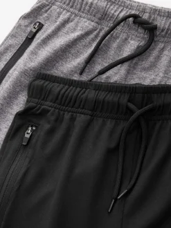 Schoolkleding|Shorts*Next - Verpakking van 2 lichtgewicht sportshorts (3-17jaar) Zwart/grijs