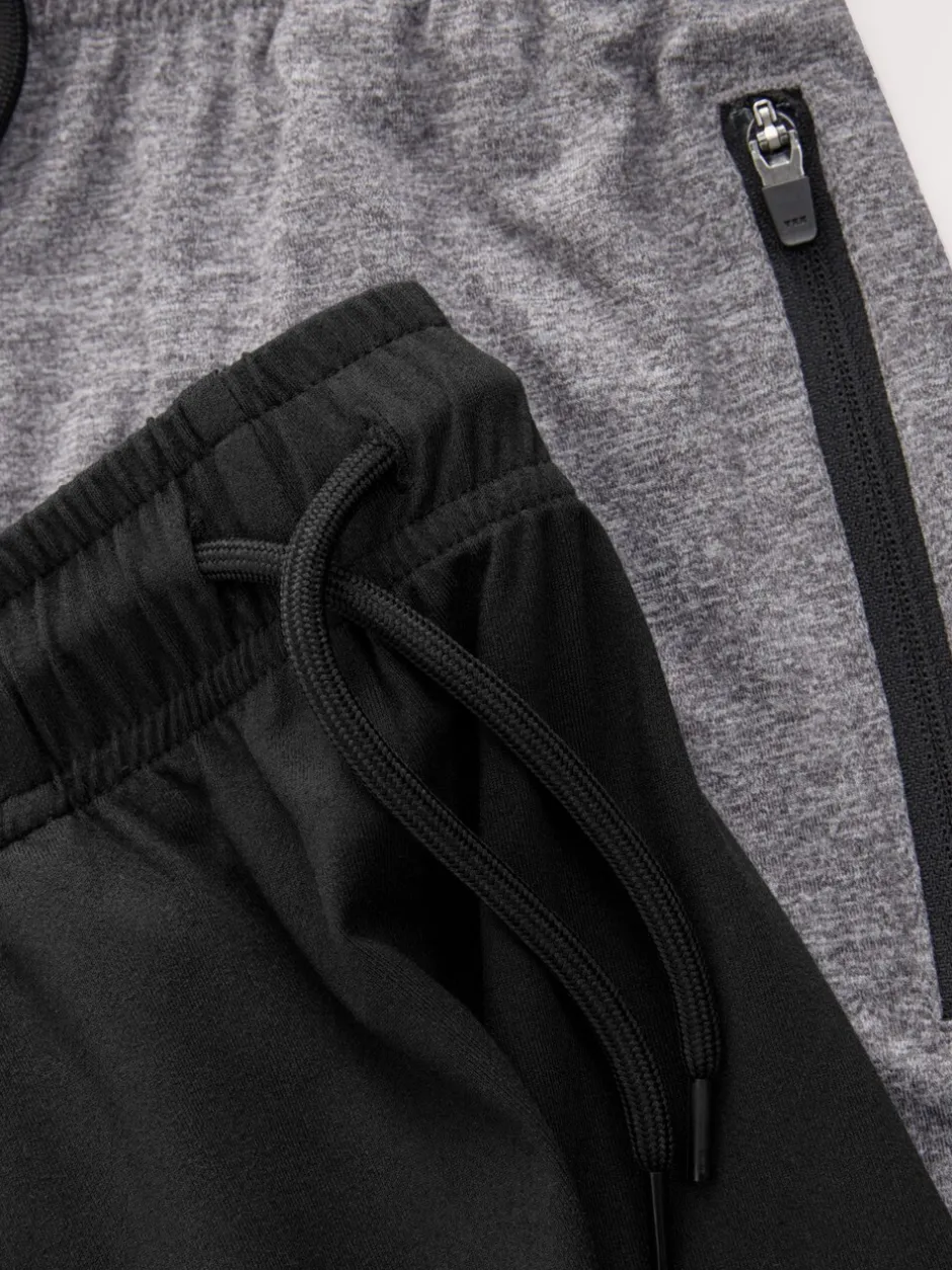 Schoolkleding|Shorts*Next - Verpakking van 2 lichtgewicht sportshorts (3-17jaar) Zwart/grijs