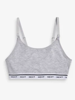 Beha's|Next - Zwangerschap en borstvoeding cropped ultiem comfort tops verpakking van 2 Zwart/grijs