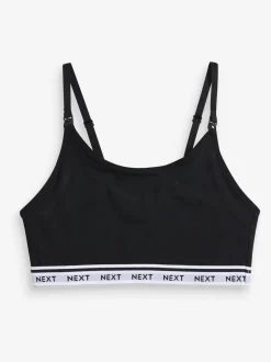 Beha's|Next - Zwangerschap en borstvoeding cropped ultiem comfort tops verpakking van 2 Zwart/grijs