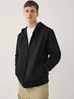 Sweaters En Hoody´S|Sweaters En Hoody´S|Next Zwart/grijs gemêleerd - Cotton Rich Heavyweight Jersey Full Zip Hoodies 2 Pack