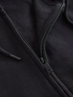 Sweaters En Hoody´S|Sweaters En Hoody´S|Next Zwart/grijs gemêleerd - Cotton Rich Heavyweight Jersey Full Zip Hoodies 2 Pack