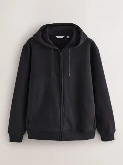 Sweaters En Hoody´S|Sweaters En Hoody´S|Next Zwart/grijs gemêleerd - Cotton Rich Heavyweight Jersey Full Zip Hoodies 2 Pack