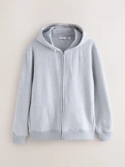Sweaters En Hoody´S|Sweaters En Hoody´S|Next Zwart/grijs gemêleerd - Cotton Rich Heavyweight Jersey Full Zip Hoodies 2 Pack
