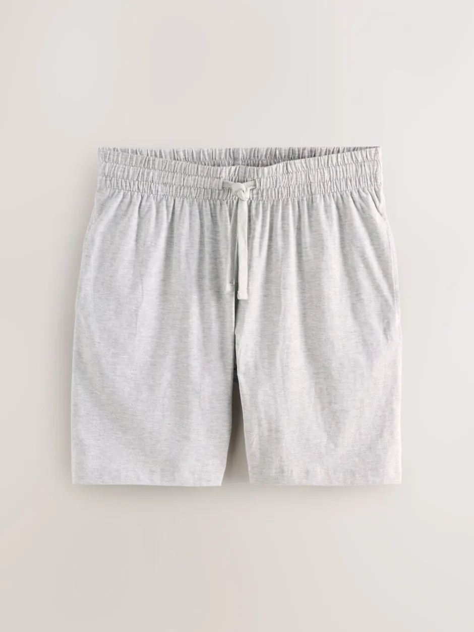Loungewear|Pyjama's|Next - Jersey pyjama met korte mouwen Zwart/grijs gemêleerd