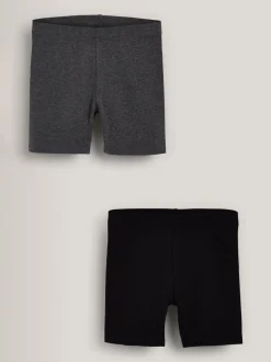 Shorts En Rokken*Next Zwart/grijs gemêleerd - Set van 2 fietsshorts (3 - 16 jr)
