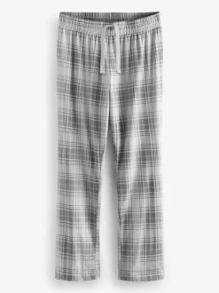 Pyjama's*Next - 2 jersey pyjama's Zwart/grijs geruit