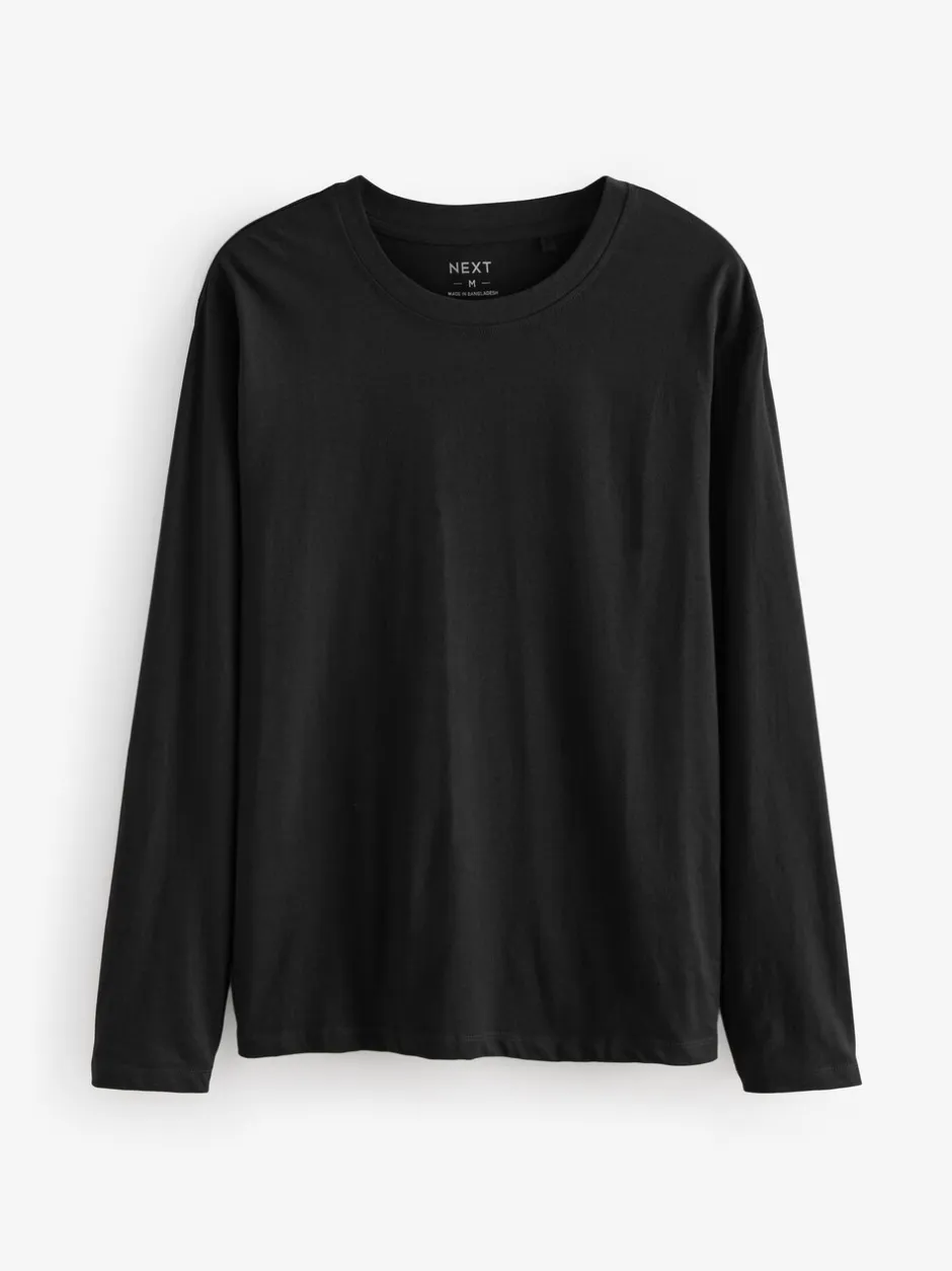 Pyjama's|Next - Pyjamaset met lange mouwen van 100% katoen Zwart/grijs geruit