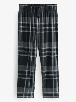 Pyjama's|Next - Pyjamaset met lange mouwen van 100% katoen Zwart/grijs geruit