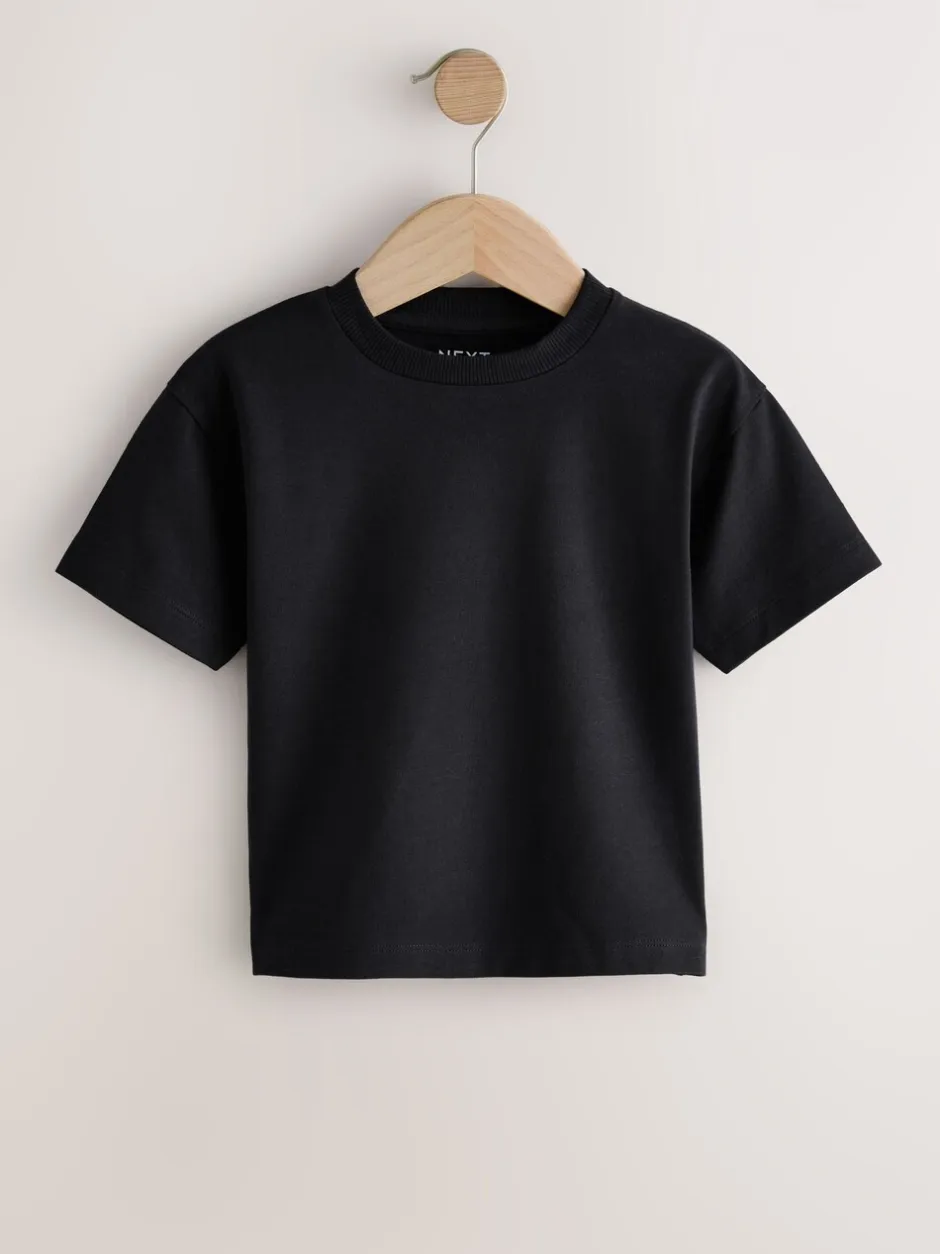Tops|T-Shirts*Next Zwart/Grijs/Bruin/kiezelkleurig/Wit - Set van 5 T-shirts met korte mouwen (3mnd-7jr)