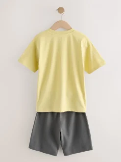 Pyjama's|Nachtkleding En Pyjama's*Next Zwart/grijs/geel - Set van 3 pyjama's met short (3-16 jr)