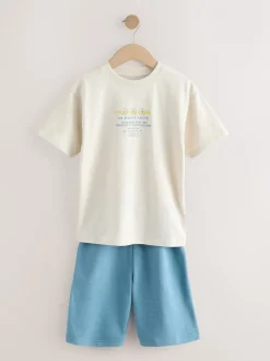 Pyjama's|Nachtkleding En Pyjama's*Next Zwart/grijs/geel - Set van 3 pyjama's met short (3-16 jr)