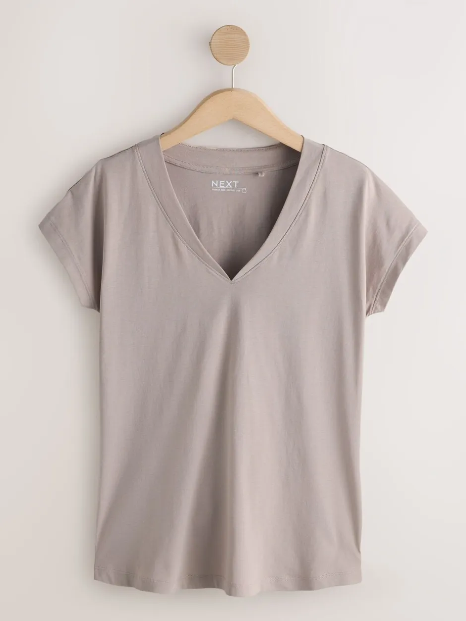 Tops En T-Shirts|Next Zwart/grijs/roze - Set van 7 T-shirts met kapmouwtjes