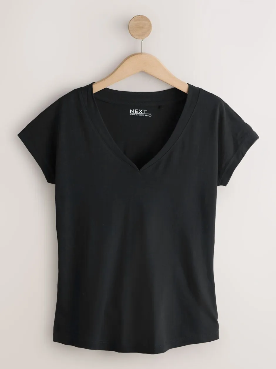 Tops En T-Shirts|Next Zwart/grijs/roze - Set van 7 T-shirts met kapmouwtjes