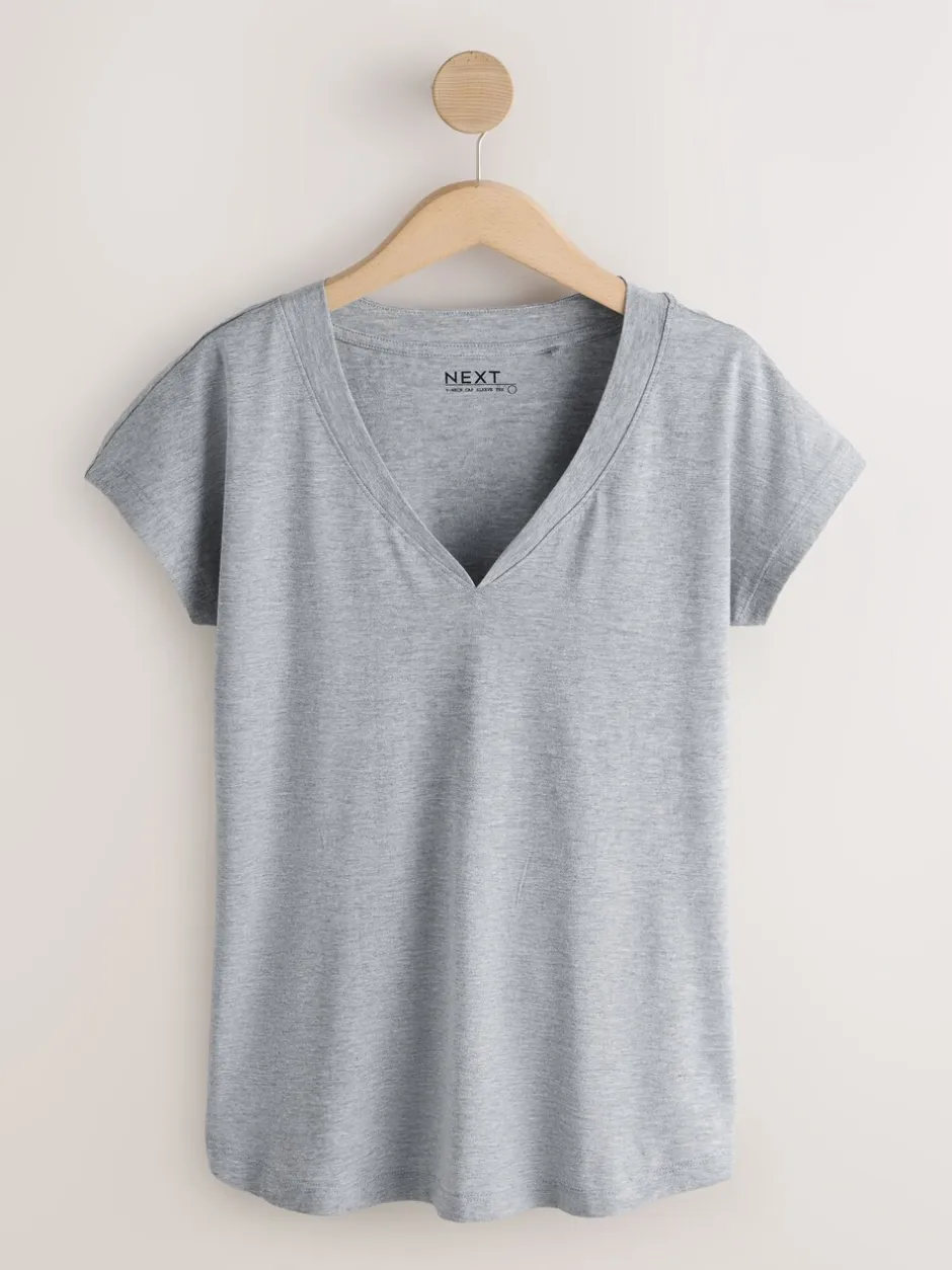 Tops En T-Shirts|Next Zwart/grijs/roze - Set van 7 T-shirts met kapmouwtjes